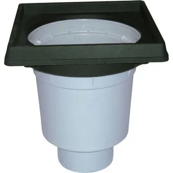 Odvodňovací žlab HL Těleso velkokapacitního vtoku DN110, svislý odtok, bez ZU, s litinovým rámem 260x260mm