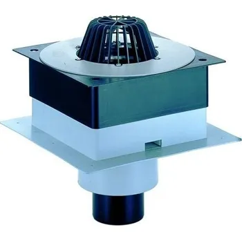 kanalizace HL Střešní vtok "DrainBox" DN125 s PVC pevnou izolační přírubou, tepelně izolovaný