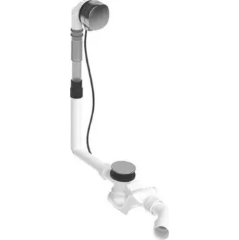 Sifon Duravit odpadní a přetoková armatura, s přítokem, chrom