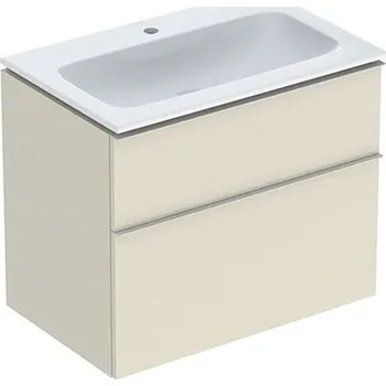 Koupelnový nábytek Geberit iCon skříňka s umyvadlem 75x63x48 cm, KeraTect, 2x zásuvka, písková šedá lesk