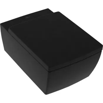 Klozet Villeroy & Boch Memento 2.0 závěsné WC, 37x56 cm, bez vnitřního okraje, CeramicPlus, Pure Black