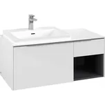 Villeroy & Boch Subway 3.0 skříňka pod umyvadlo s osvětlením 100,1x51,6x42,25 cm, 2x zásuvka, umyvadlo vlevo, Brilliant White