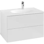 Villeroy & Boch Antao skříňka pod umyvadlo 78,8x50,4 cm, 2x zásuvka, Glossy White Lacquer
