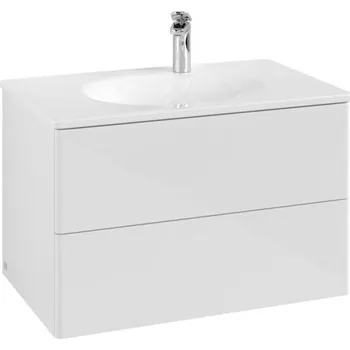 Koupelnový nábytek Villeroy & Boch Antao skříňka pod umyvadlo 78,8x50,4 cm, 2x zásuvka, Glossy White Lacquer