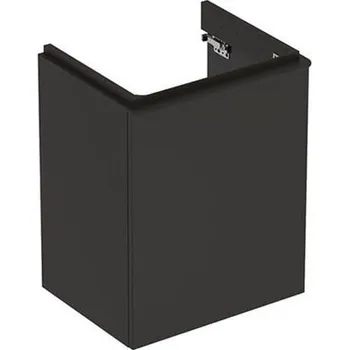 Koupelnový nábytek Geberit Smyle Square skříňka pod umývátko 49,2x40,6x61,7 cm, 1x dvířka, závěsy vlevo, láva mat/láva mat