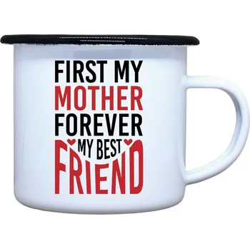 DOBRÝ TRIKO Plecháček s potiskem First my mother Velikost plecháčku: 330 ml