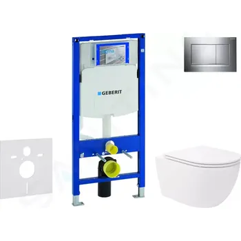 Geberit Duofix Set předstěnové instalace, klozetu Oudee Vortex a sedátka softclose, tlačítko Sigma30, chrom, SANI11CA1153