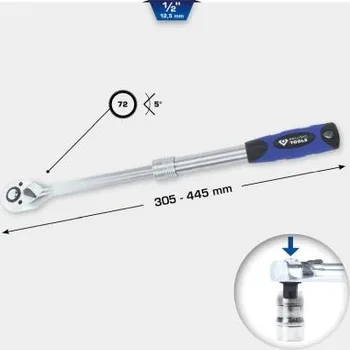 Gola hlavice Brilliant Tools BT022992 Teleskopická přepínací ráčna 1/2"