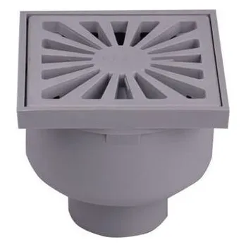 HL Podlahová vpust plastová DN50 se svislým odtokem plast 94x94mm, ZU 25mm