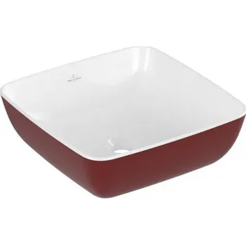Umyvadlo Villeroy & Boch Artis umyvadlo na desku, 41x41 cm, bez přepadu, Bordeaux