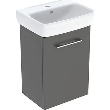 Koupelnový nábytek Geberit Selnova Square skříňka s umývátkem 45x35x64,9 cm, 1x dvířka, lakovaná mat, láva