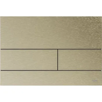 WC sada Tece TECEsquare II ovládací tlačítko pro 2 množství splachování, kov, kartáčovaný nikl