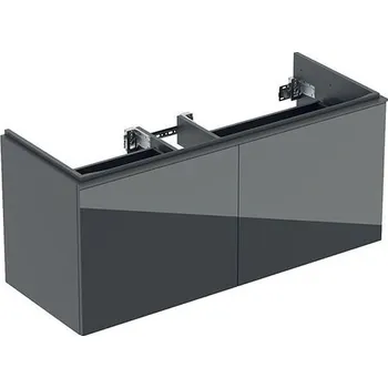 Koupelnový nábytek Geberit Acanto skříňka pod umyvadlo 119x53,5x47,6 cm, 2x zásuvka, láva mat/láva sklo