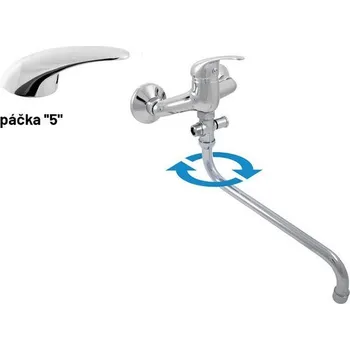 Vodovodní baterie Slezák-RAV CZ Sázava baterie vanová/umyvadlová s kulatým ramínkem, rozteč 150 mm, chrom