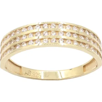 Prsten Zlatý prsten se zirkony RRCN045, vel. 56, 2.05 g (585/1000)
