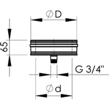 Komín Kondenzátová jímka Almeva s odtokem dolů DK / 180 - 250