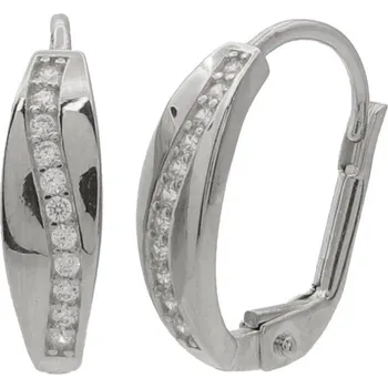 Náušnice Zlaté náušnice z bílého zlata se zirkony EECS386W (585/1000) 2.15 g