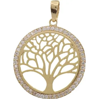Přívěsek Zlatý přívěsek se zirkony strom života 2694ZEM (585/1000) 1.8 g