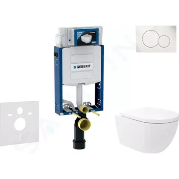 Geberit Kombifix Set předstěnové instalace, klozetu Oudee Vortex a sedátka softclose, tlačítko Sigma01, alpská bílá, SANI15CA3179