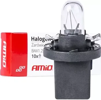 Autožárovka AMIO Halogenové žárovky T5 B8.5D 12V 8.5W BAX1.2W white 10ks