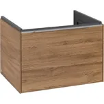 Villeroy & Boch Subway 3.0 - Umyvadlová skříňka, 62x43x48 cm, 1 zásuvka, Oak Kansas/lesklý hliník C57500RH