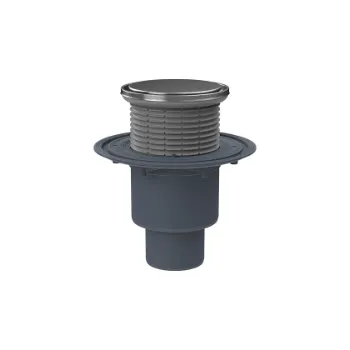 Odvodňovací žlab HL podl.vpusť spodní DN50/75/110 kruhová mřížka Primusblue HL310PrblueR