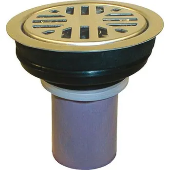 Odvodňovací žlab HL Vtok d 110mm s mřížkou z nerezové oceli d 85mm bez uzávěru proti vzduté vodě, pro HL330K