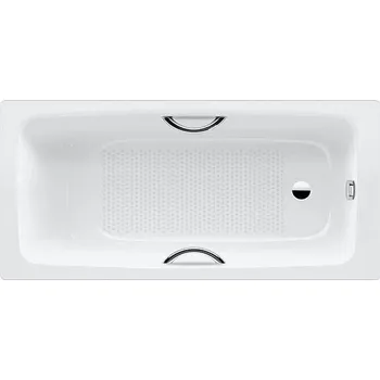 Vana Kaldewei Cayono Star 757 obdélníková vana 180x80 cm, s otvory pro madla, celoplošný Antislip, Perl-Effekt, bílá