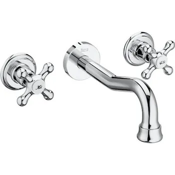 Roca Carmen umyvadlová kohoutková baterie podomítková, 3 otvorová montáž, bez výpusti, chrom