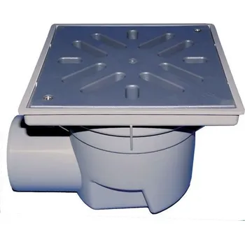 Odvodňovací žlab HL Velkokapacitní podlahová vpust DN110, ležatý odtok, ZU - standard, plast