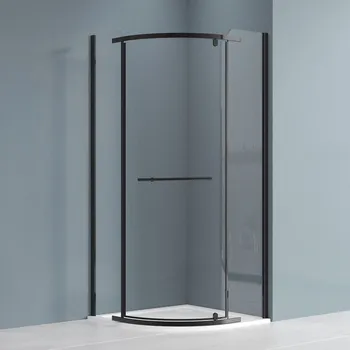 Sprchové dveře JANDIS 1950 mm 770–790 640 Transparent S Černý elox JANDIS/800