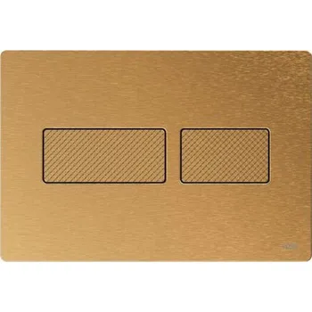 Splachovací tlačítko Tece TECEsolid ovládací tlačítko pro 2 množství splachování, texturovaný povrch, nerez ocel, kartáčovaná mosaz