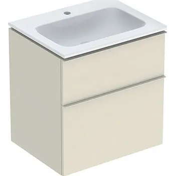 Koupelnový nábytek Geberit iCon skříňka s umyvadlem 60x63x48 cm, KeraTect, 2x zásuvka, písková šedá lesk