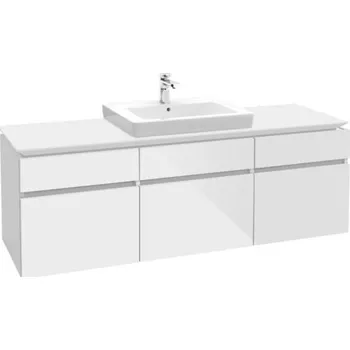 Koupelnový nábytek Villeroy & Boch Legato skříňka pod umyvadlo 140x55x50 cm, 5x zásuvka, Glossy White
