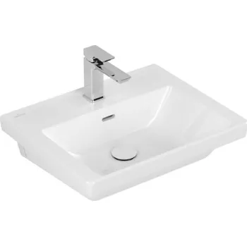 Umyvadlo Villeroy & Boch Subway 3.0 umyvadlo 55x44 cm, otvor pro baterii, s přepadem, bílá Alpin