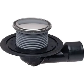 Kanalizační potrubí HL Balkónový a terasový vtok DN50/75 s kloubem, s pevnou izolační přírubou, ZU - suchá klapka