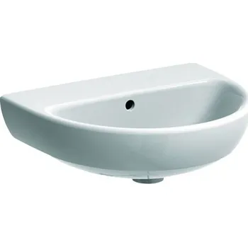 Umyvadlo Geberit Selnova umývátko 50x41 cm, bez otvoru pro baterii, s přepadem, bílá