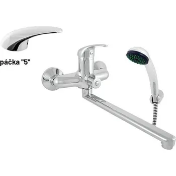 Vodovodní baterie Slezák-RAV CZ Sázava baterie vanová/umyvadlová splochým ramínkem, se setem, rozteč 150 mm, chrom