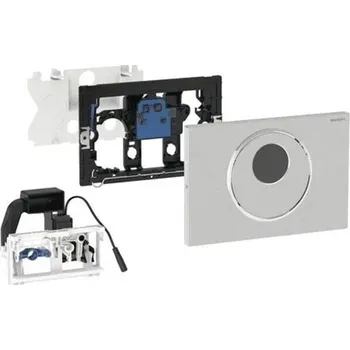 Splachovací tlačítko Geberit Sigma10 ovládání WC, elektronické ovládání splachování, napájení ze sítě, 2 množství splachování, ovládací tlačítko Sigma10, automatické/bezdotykové/manuální, nerez kartáčovaná/leštěná