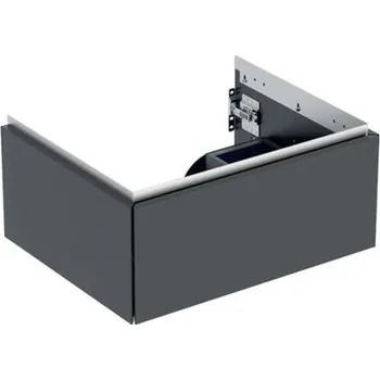 Koupelnový nábytek Geberit ONE skříňka pod umyvadlo s jednou zásuvkou, 59,2x47x26,6 cm, lakovaná mat, černá