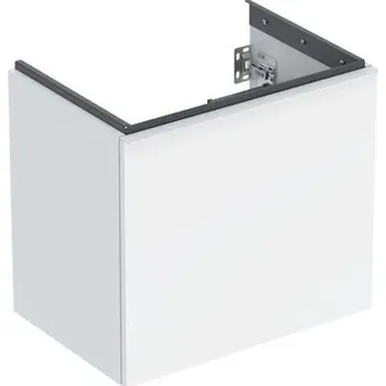 Koupelnový nábytek Geberit Acanto skříňka pod umyvadlo 59,2x41,5x53,5 cm, 1x zásuvka s vnitřní zásuvkou, zkrácené vyložení, lakovaná lesk bílá