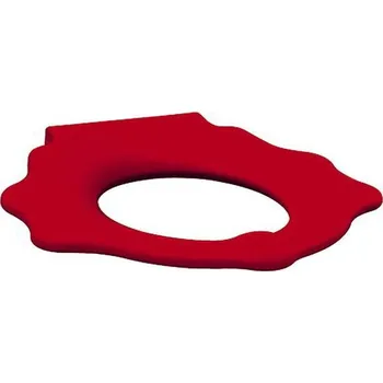 WC sedátko Geberit Bambini WC sedátko pro děti bez poklopu, s funkcí podpory, duroplast, závěsy nerez, design želva, rubínová