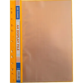 Obal závěsný A4 s 10 euro obaly-tm. žlutý