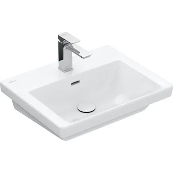 Umyvadlo Villeroy & Boch Subway 3.0 umyvadlo 55x44 cm, otvor pro baterii, s přepadem, bílá Alpin