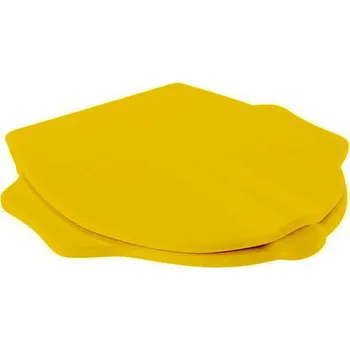 WC sedátko Geberit Bambini WC sedátko pro děti s automatickým spuštením, s funkcí podpory, duroplast, závěsy pochromovaná mosaz, design želva, žlutá dopravní