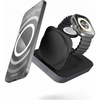 Zens Bezdrátová nabíječka 2v1, ZENS Nightstand Charger Pro 2 Qi2 15W MagSafe