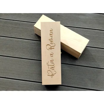 Dárková krabička Dárkový box na víno pro novomanžele 3 - D-decor
