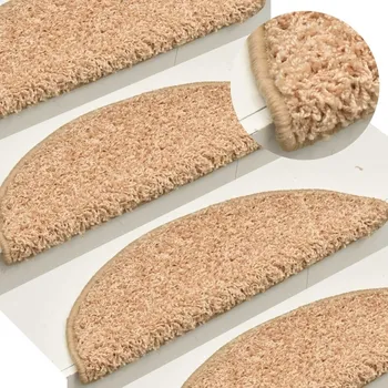 Bytový textil vidaXL Kobercové nášlapy na schody 15 ks 56 x 17 x 3 cm [133895] Barva: zlatá