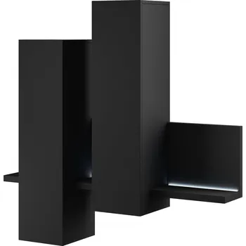 Obývací stěna MOB Bilsby Typ 04 (černá + černá matná)