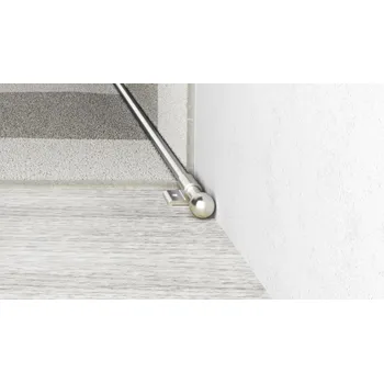 soklová lišta příslušenství ke kobercové tyči- kulové ;dezén stříbro- 2 ks/ pár Dekor: Stříbro